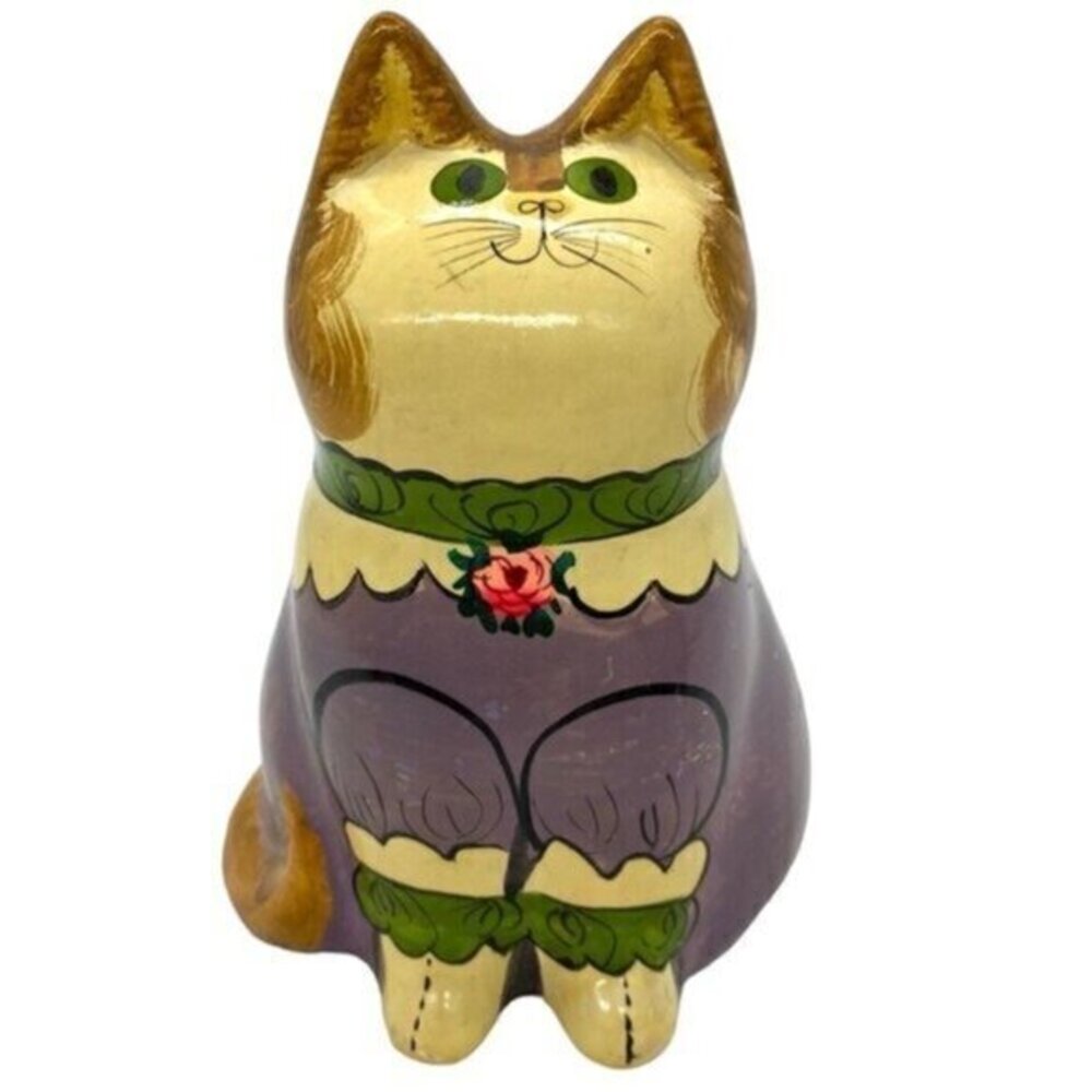 Vintage Rye Pottery Joan de Bethel Anthropomorphic Cat Piggy Bank